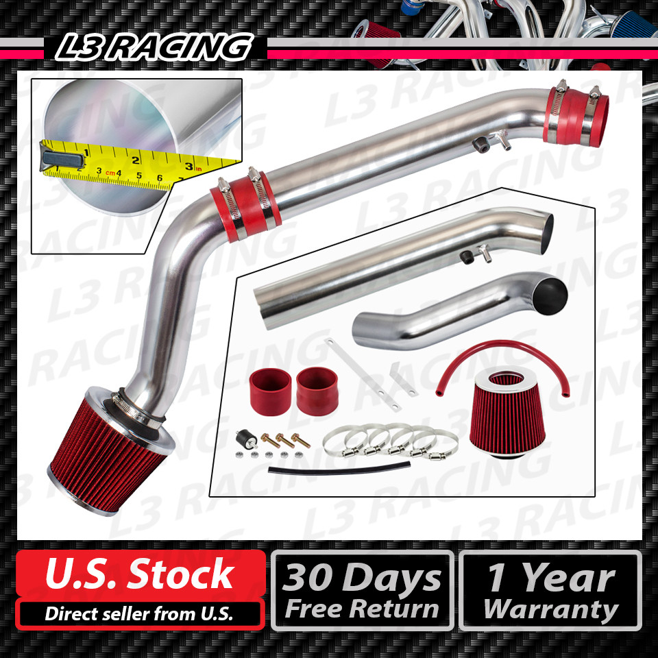 RED COLD AIR INTAKE SYSTEM + DRY FILTER FOR HONDA 96-98 CIVIC EX HX Si 1.6L VTEC