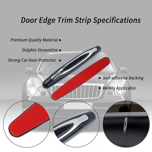 4PCS Car Door Edge Guards,Anti-Scratch Car Door Protector Trim Strip with Self - Picture 4 of 7