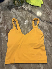lululemon athletica Orange Cropped V-Neck Ath...