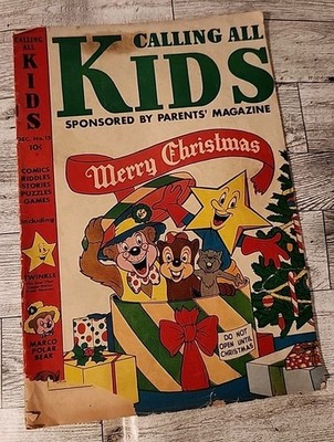 1947 Quality Calling All Kids Christmas Parents' Magazine Golden