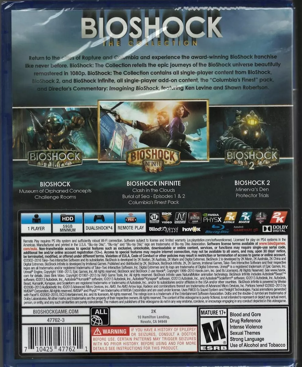 BioShock: The Collection PS4 (Brand New Factory Sealed US Version)  PlayStation 4