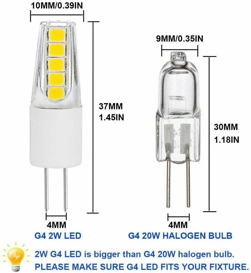 5pack G4 2WLED Light Bulbs 3000K /6000K Lighting Non-Dimmable Landscape LED Bulb - Image 3 of 4