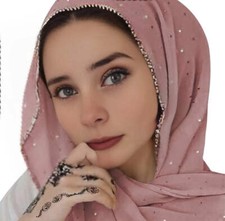 Rhinestone Party Chiffon Hijab/ Scarf
