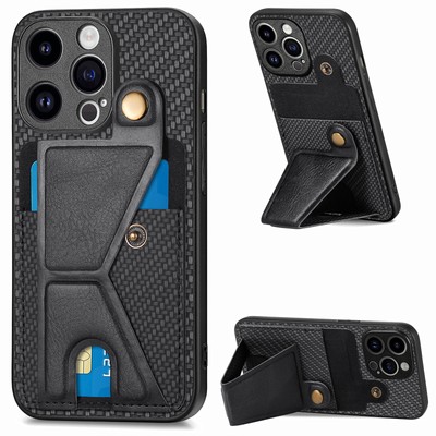 For Xiaomi OPPO VIVO Magnetic Card Pocket Wallet Case Stand Phone Cover Bracket