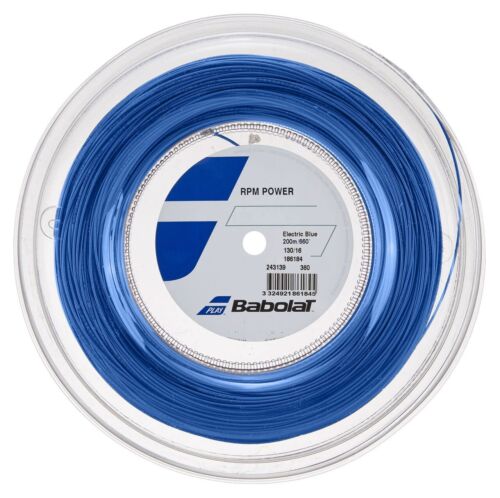 Babolat RPM POWER 16G 1.30mm (Electric Blue) 660ft 200m Reel Tennis String