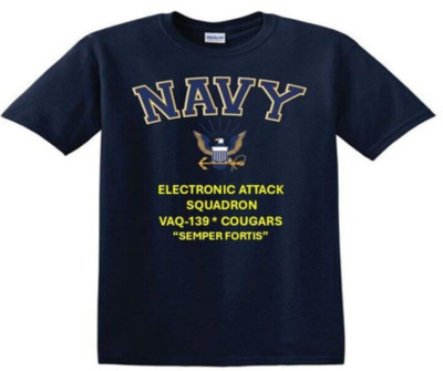 VAQ-139  COUGARS SQUADRON *EAGLE SHIRT. NAVY OFFICIALLY LICENSED