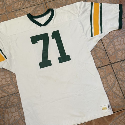 Camiseta deportiva de americano vintage de los Russell Athletic #71 de Green Packers en blanco, en buen estado | eBay