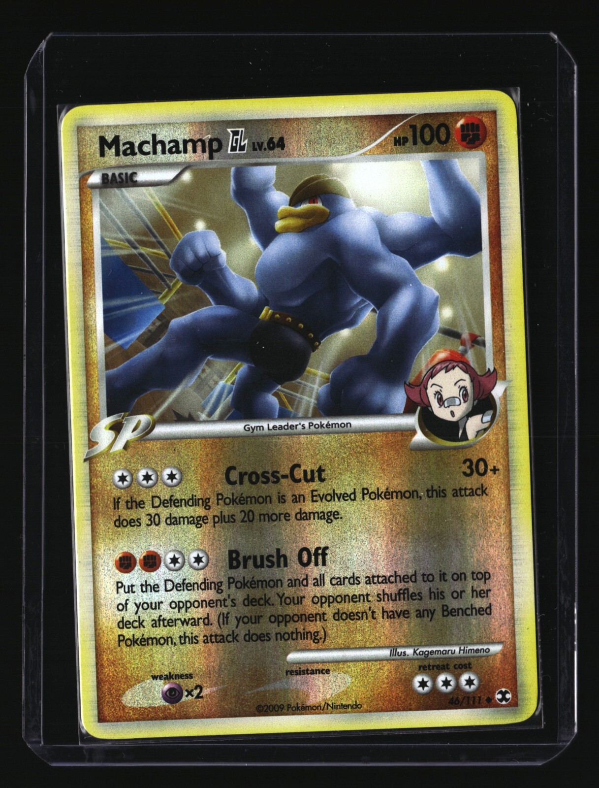 Pokemon MACHAMP GL  46/111 Reverse Holo (2009 Rising Rivals) LP/Light Play