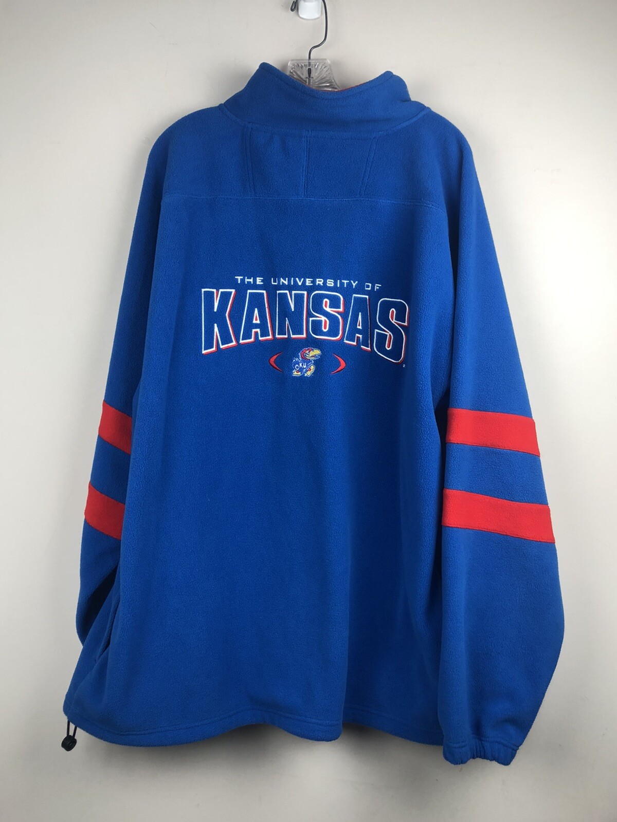 Pro Player KU Kansas Jayhawks 1/4 Zip Warm Fleece Pullover Mens XL  Embroidered | eBay