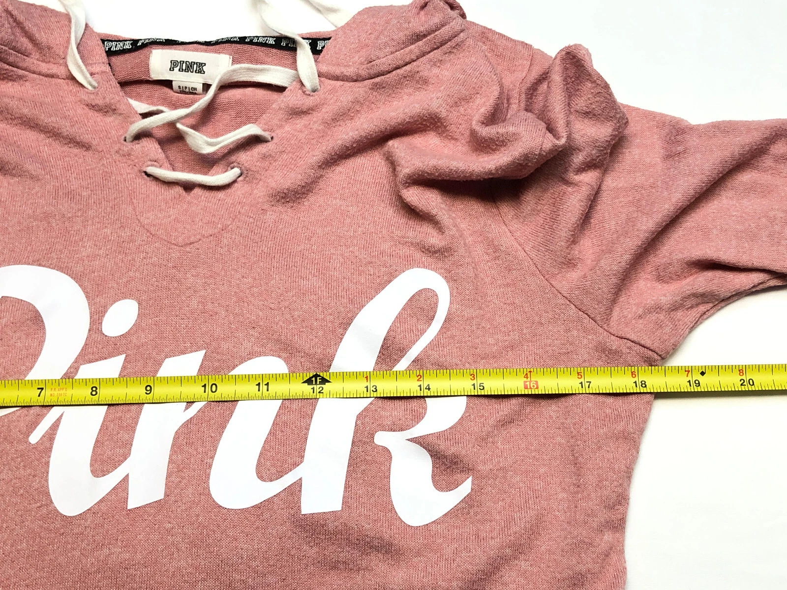 UNDERCOVER Maglione donna Victoria's Secret ROSA accogliente stringato felpa con cappuccio lounge relax comodo