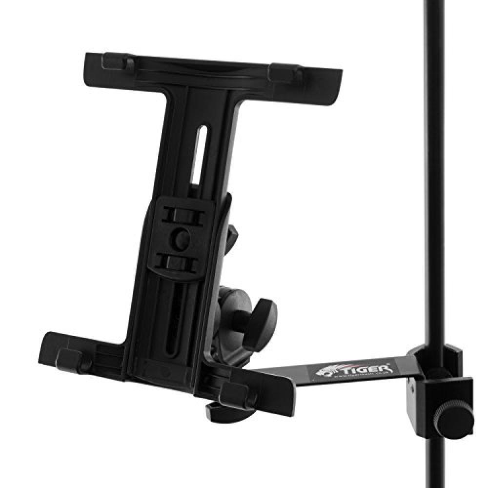 Tiger Tablet iPad Mount for Microphone/Music Stand with Adjustable Clamp - NUOVO