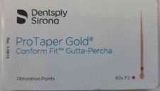 Dentsply PROTAPER GOLD Conform Fit Gutta-Percha Points 60pcs Pack F2