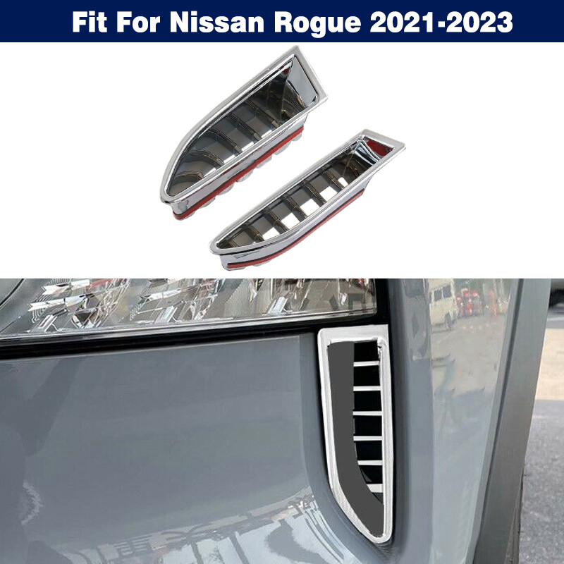 Car Accessories Front Headlight Trims Cover Chrome For Nissan Rogue 2021-2023