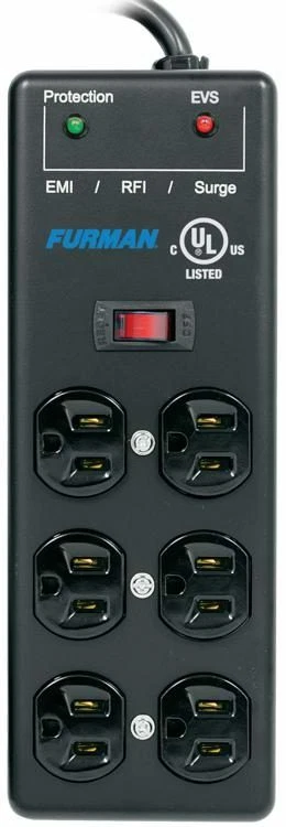 Furman SS-6B Pro W/ EVS 6 Outlet AC Surge Power Strip Conditioning - Image 2 of 4
