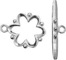 6 X FLOWER TOGGLE CLASP 14mm 553