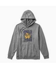 REEF Men's Fleece Pullover Graphic Print Hoodie, Gray, Medium