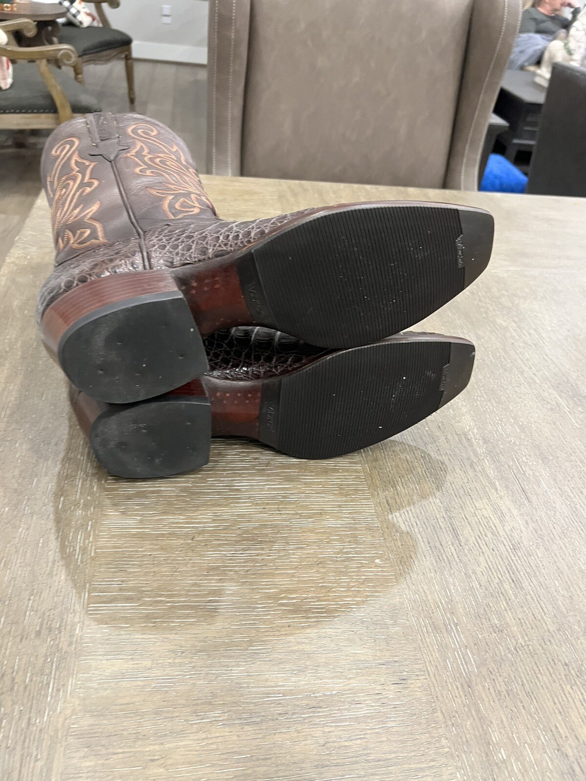 Heritage Boot Company Caiman Boot in Brown French Toe 11D Vibram Sole