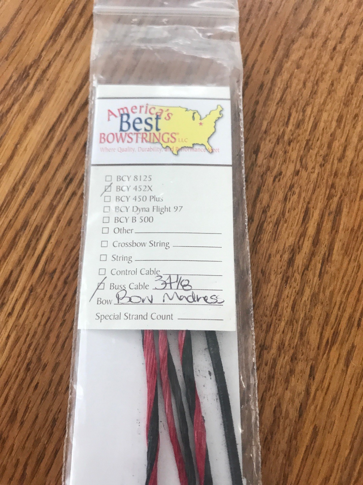 AMERICA'S BEST BOWSTRINGS BCY 425X Buss Cable 34 1/8 Bow Madness Ships