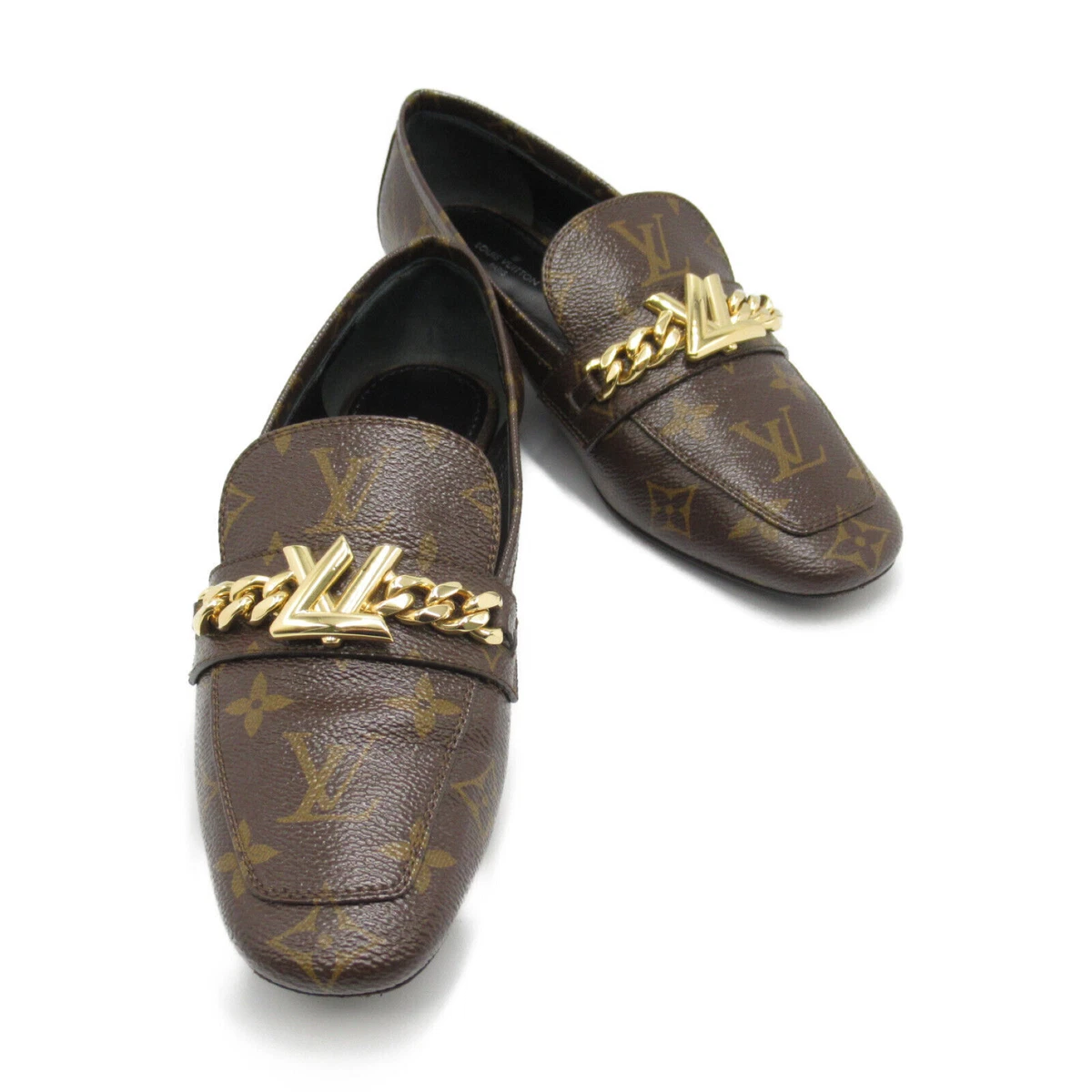 lv loafers brown