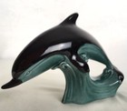 Vintage Poole Pottery Dolphin Ceramic Figurine Blue 11cm High