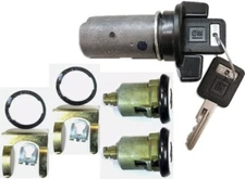 NEW Cadillac OEM Black Ignition & Door Lock Key Cylinder Set W/2 Matching Keys 