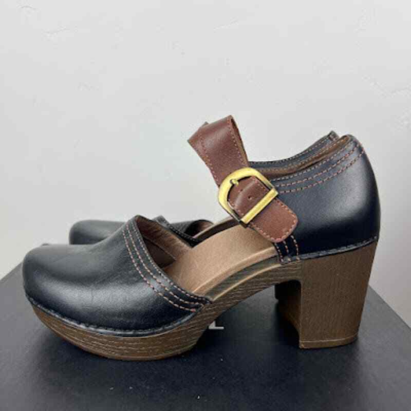Dansko Darlene Dress Pump sling back chunky heel Womens size 40 US 9.5 10 eBay