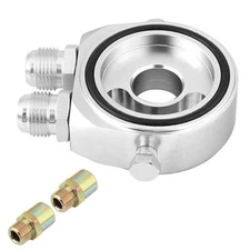 Single Oil Cooler Adapter With an AN10 Fitting Aluminum