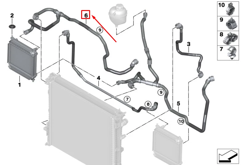 NEU BMW X3 M F97 MOTORKÜHLERSCHLAUCH 17128053468 ORIGINAL | eBay 