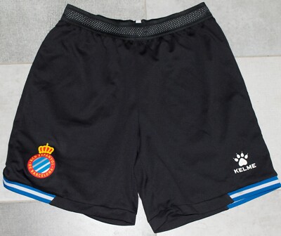 RCD Espanyol Shorts Schwarze Fußball Soccer Herren Kelme Top Größe Erwachsener S