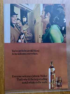 Johnnie Walker Scotch Whisky Original 1969 Vintage Ad Advert Werbung Reklame