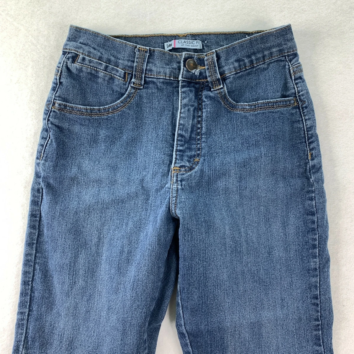 Lee Classic Fit At The Waist Jeans Women s 8 MED Blue Cotton