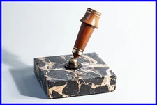 1920 Filler Stand Wahl Eversharp Olive Red Pipple Ebonite & Marble Size 2