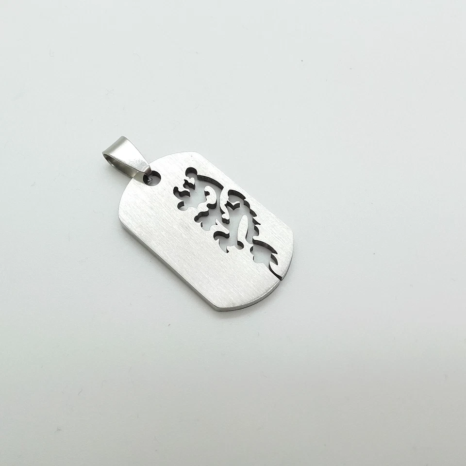 Militär Stil Edelstahl Hunde Marke Anhänger Halskette für Männer Frauen 890003 - Bild 3 von 3