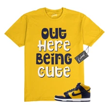 Dunk Michigan 2025 Varsity Maize Yellow Midnight Navy T Shirt Match OHBC