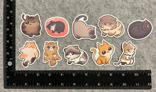  Lot of 10 Assorted Cat Stickers