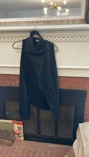 Tasc Performance Midtown Open-arm Front Wrap (cardigan Vest) Black Nwt: Tw-813 S