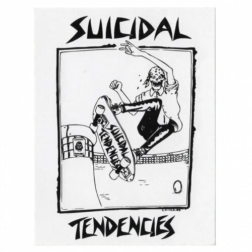 Suicidal Tendencies Logo Bandana Skull Skateboard Lance Sticker 3.25