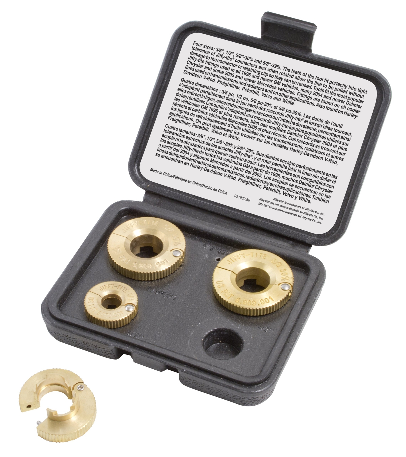 Lisle 22990 Jiffy-Tite Low Profile Disconnect Set One Size Factory 4-Piece