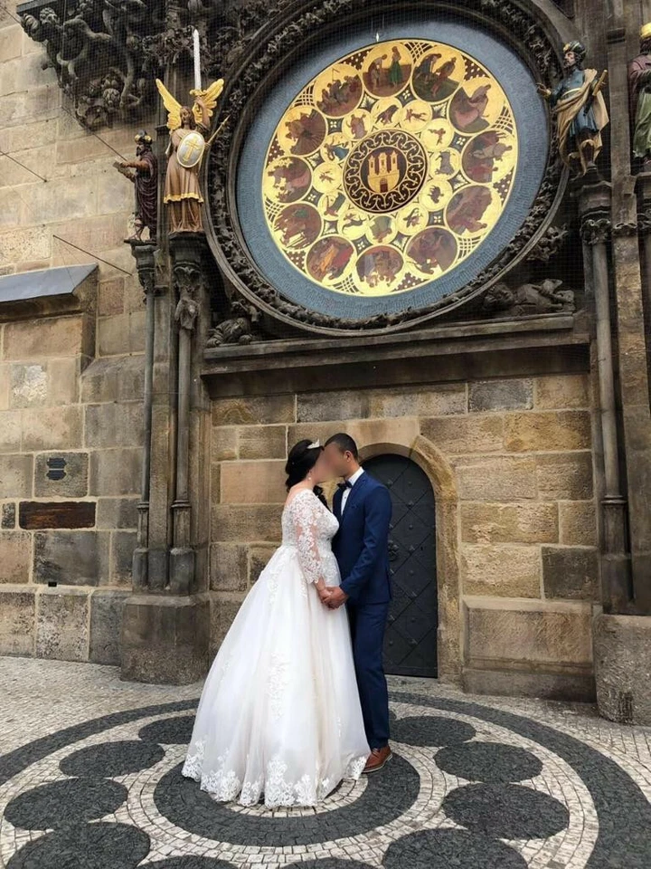 Brautkleid Hochzeitskleid gebraucht Gr. L - XL - Bild 4 von 4