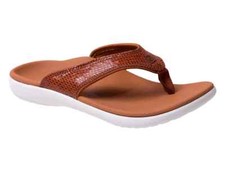 Spenco Women's Yumi Gecko Saddle Thong Flip Flop Medium