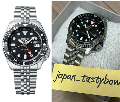SEIKO5 SBSC001 GMT ダイバー ブラック SEIKO 5 Sports SBSC001 Black GMT SKX Sports Style Men Watch New
