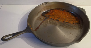 Vintage Cast iron pan skillet U.S.A. NO.12 13 7/10ths AS IS FOUND! RESTORATION!
