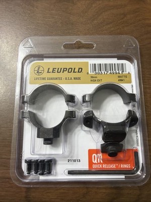 NOS Leupold QR 30mm High Extension Matte Quick-Release Scope Rings 49941
