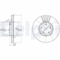 2X Delphi Bremsscheibe BG3676 FüR Ford