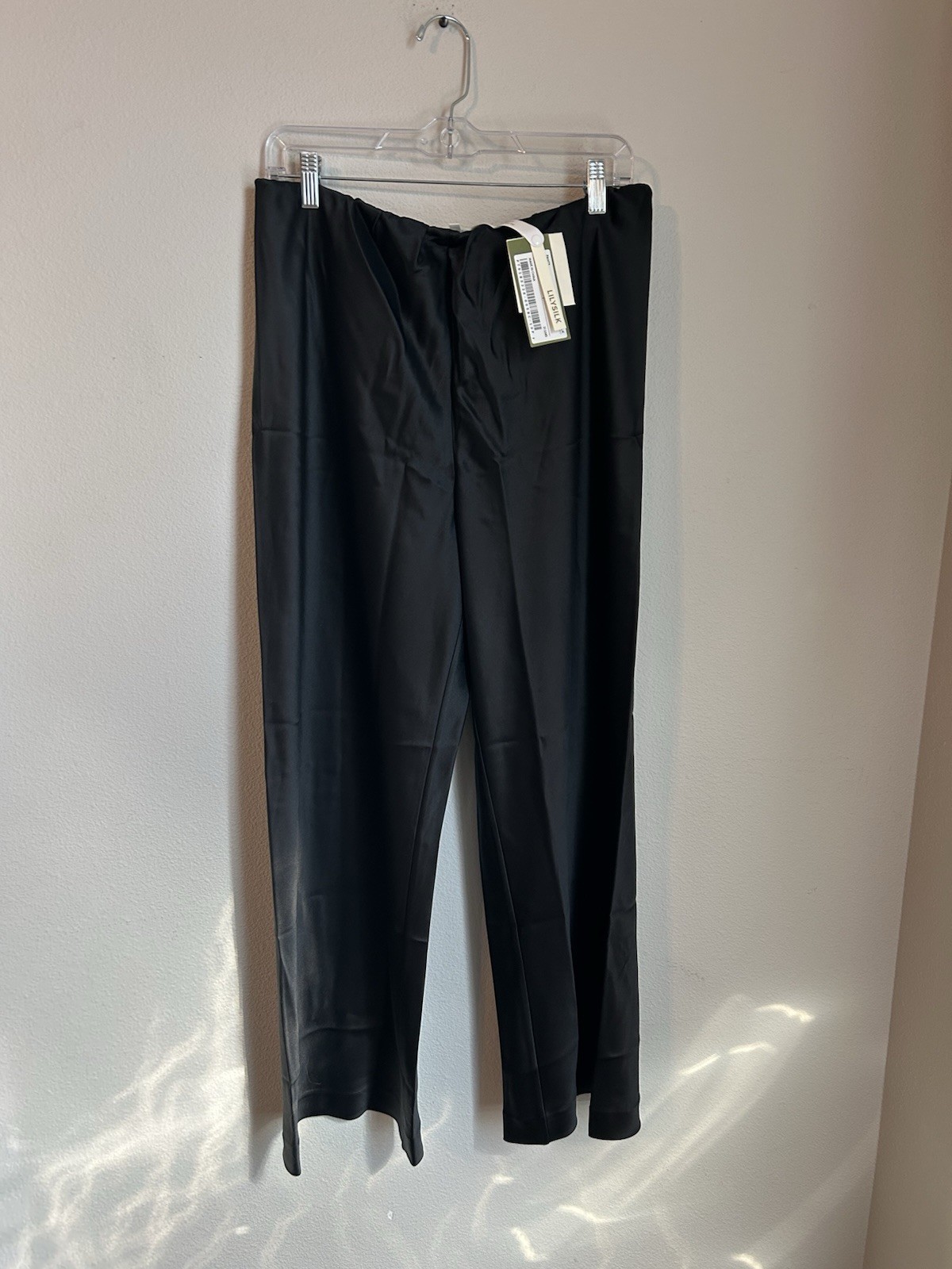 Women’s Lilysilk Pants Full Bias Cut Silk Pant Black 100% Mulberry Silk Size 10P
