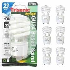6Pack 100Watt Equivalent Spiral Light Bulb 23W White EnergySaving Fluorescent