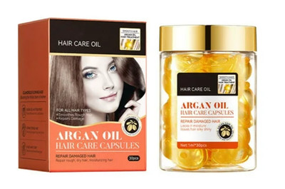 Essential Oil Argan Oil Hair Care Capsules 30 Capsules 30ml Repaired Hair Drynes