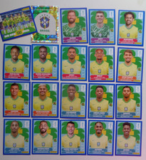 BLUE PARALLEL Brazil BRA 20 Stickers team set USA 2026 PANINI WORLD CUP