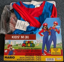 NEW Super Mario Kids Boy/Girl Halloween Dress Up 2 Piece Costume Medium 8 