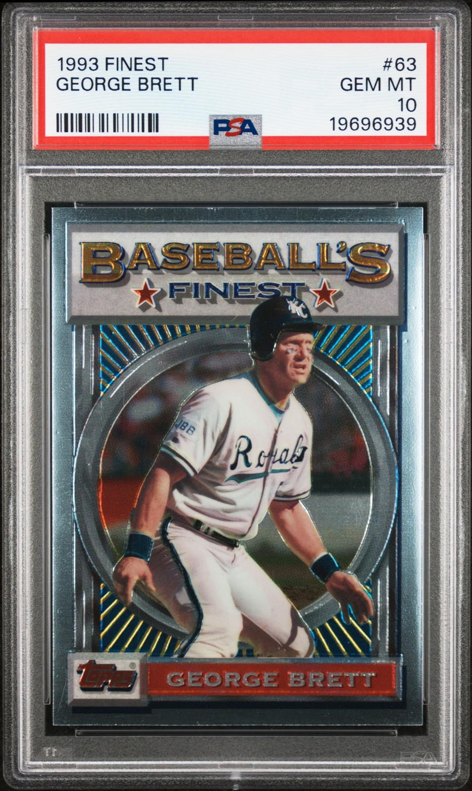 1993 FINEST #63 GEORGE BRETT PSA 10